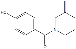 N-ethyl-4-hydroxy-N-(2-methylprop-2-en-1-yl)benzamide Struktur