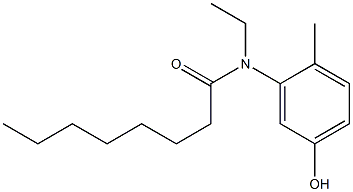 N-ethyl-N-(5-hydroxy-2-methylphenyl)octanamide Struktur