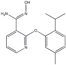 N'-hydroxy-2-(2-isopropyl-5-methylphenoxy)pyridine-3-carboximidamide Struktur