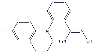 N'-hydroxy-2-(6-methyl-1,2,3,4-tetrahydroquinolin-1-yl)benzene-1-carboximidamide Struktur