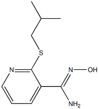 N'-hydroxy-2-[(2-methylpropyl)sulfanyl]pyridine-3-carboximidamide Struktur