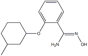 N'-hydroxy-2-[(3-methylcyclohexyl)oxy]benzene-1-carboximidamide Struktur