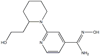 N'-hydroxy-2-[2-(2-hydroxyethyl)piperidin-1-yl]pyridine-4-carboximidamide Struktur