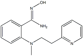 N'-hydroxy-2-{methyl[2-(pyridin-2-yl)ethyl]amino}benzene-1-carboximidamide Struktur