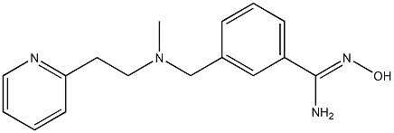 N'-hydroxy-3-({methyl[2-(pyridin-2-yl)ethyl]amino}methyl)benzene-1-carboximidamide Struktur