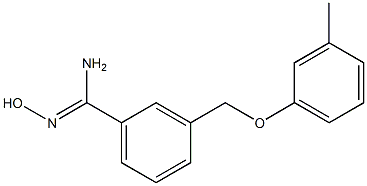 N'-hydroxy-3-[(3-methylphenoxy)methyl]benzenecarboximidamide Struktur