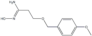 N'-hydroxy-3-[(4-methoxyphenyl)methoxy]propanimidamide Struktur