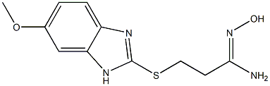 N'-hydroxy-3-[(6-methoxy-1H-1,3-benzodiazol-2-yl)sulfanyl]propanimidamide Struktur