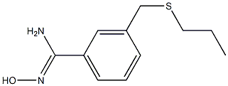 N'-hydroxy-3-[(propylsulfanyl)methyl]benzene-1-carboximidamide Struktur