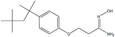 N'-hydroxy-3-[4-(2,4,4-trimethylpentan-2-yl)phenoxy]propanimidamide Struktur