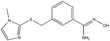 N'-hydroxy-3-{[(1-methyl-1H-imidazol-2-yl)sulfanyl]methyl}benzene-1-carboximidamide Struktur