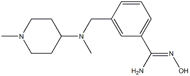 N'-hydroxy-3-{[methyl(1-methylpiperidin-4-yl)amino]methyl}benzenecarboximidamide Struktur