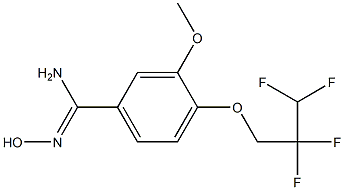 N'-hydroxy-3-methoxy-4-(2,2,3,3-tetrafluoropropoxy)benzene-1-carboximidamide Struktur