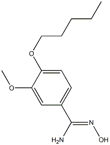 N'-hydroxy-3-methoxy-4-(pentyloxy)benzenecarboximidamide Struktur