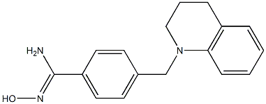 N'-hydroxy-4-(1,2,3,4-tetrahydroquinolin-1-ylmethyl)benzene-1-carboximidamide Struktur