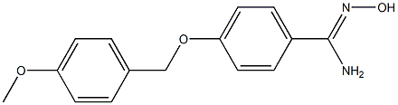 N'-hydroxy-4-[(4-methoxybenzyl)oxy]benzenecarboximidamide Struktur