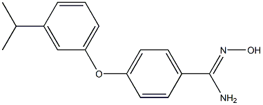 N'-hydroxy-4-[3-(propan-2-yl)phenoxy]benzene-1-carboximidamide Struktur