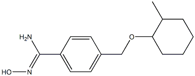 N'-hydroxy-4-{[(2-methylcyclohexyl)oxy]methyl}benzenecarboximidamide Struktur