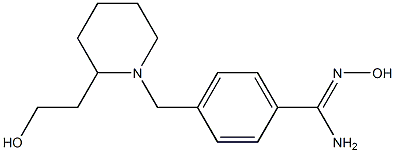 N'-hydroxy-4-{[2-(2-hydroxyethyl)piperidin-1-yl]methyl}benzenecarboximidamide Struktur