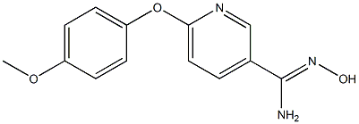 N'-hydroxy-6-(4-methoxyphenoxy)pyridine-3-carboximidamide Struktur