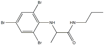 N-propyl-2-[(2,4,6-tribromophenyl)amino]propanamide Struktur