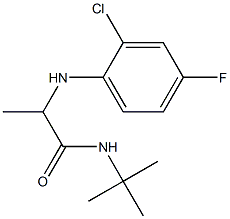 N-tert-butyl-2-[(2-chloro-4-fluorophenyl)amino]propanamide Struktur