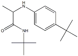 N-tert-butyl-2-[(4-tert-butylphenyl)amino]propanamide Struktur