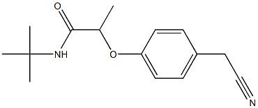 N-tert-butyl-2-[4-(cyanomethyl)phenoxy]propanamide Struktur