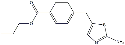 propyl 4-[(2-amino-1,3-thiazol-5-yl)methyl]benzoate Struktur