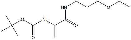 tert-butyl 2-[(3-ethoxypropyl)amino]-1-methyl-2-oxoethylcarbamate Struktur