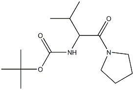 tert-butyl 2-methyl-1-(pyrrolidin-1-ylcarbonyl)propylcarbamate Struktur