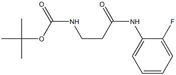 tert-butyl 3-[(2-fluorophenyl)amino]-3-oxopropylcarbamate Struktur