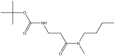 tert-butyl 3-[butyl(methyl)amino]-3-oxopropylcarbamate Struktur