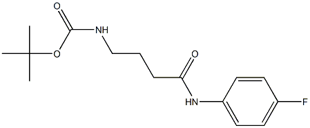 tert-butyl 4-[(4-fluorophenyl)amino]-4-oxobutylcarbamate Struktur