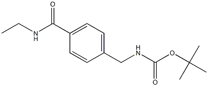 tert-butyl 4-[(ethylamino)carbonyl]benzylcarbamate Struktur