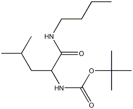 tert-butyl N-[1-(butylcarbamoyl)-3-methylbutyl]carbamate Struktur