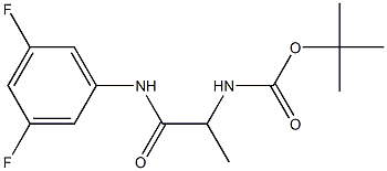 tert-butyl N-{1-[(3,5-difluorophenyl)carbamoyl]ethyl}carbamate Struktur