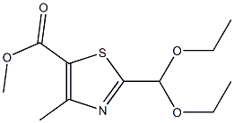 2-Diethoxymethyl-4-methyl-thiazole-5-carboxylic acid methyl ester Struktur