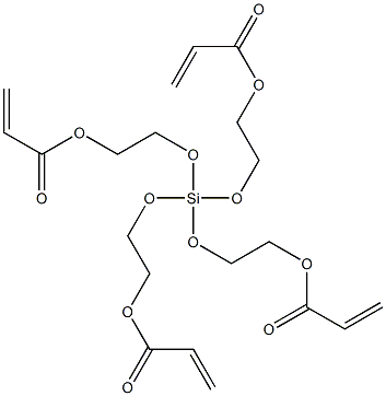 Tetra(acryloxy-ethoxy)silane Struktur