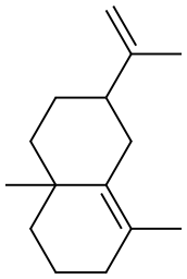 1,4a-dimethyl-7-prop-1-en-2-yl-3,4,5,6,7,8-hexahydro-2H-naphthalene Struktur