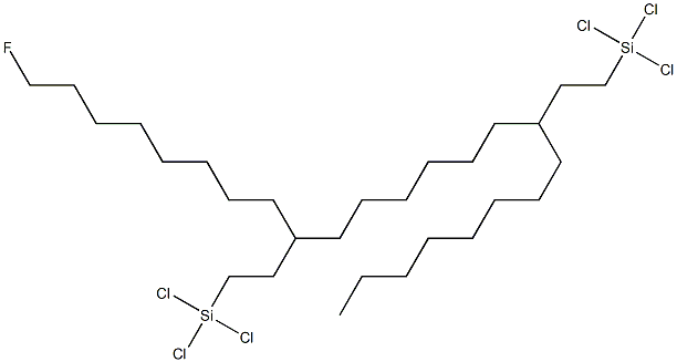 1,8-BIS(TRICHLOROSILYLETHYL)HEXADECYLFLUOROOCTANE Struktur