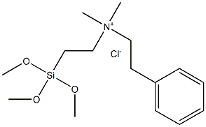 N-(TRIMETHOXYSILYLETHYL)BENZYL-N,N,N-TRIMETHYLAMMONIUM CHLORIDE, 60% in methanol Struktur