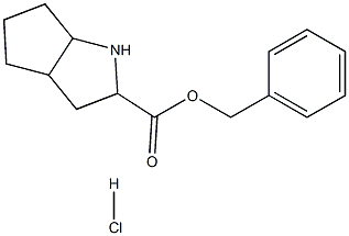 OCTAHYDRO-CYCLOPENTA[B]PYRROLE-2-CARBOXYLIC ACID PHENYLMETHYL ESTER HYDROCHLORIDE Struktur