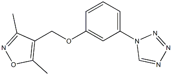 1H-Tetrazole,  1-[3-[(3,5-dimethyl-4-isoxazolyl)methoxy]phenyl]- Struktur