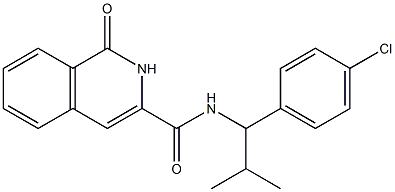 3-Isoquinolinecarboxamide,  N-[1-(4-chlorophenyl)-2-methylpropyl]-1,2-dihydro-1-oxo- Struktur