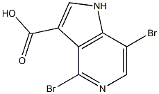 1H-Pyrrolo[3,2-c]pyridine-3-carboxylic  acid,  4,7-dibromo- Struktur