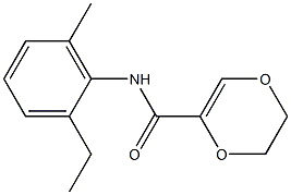 1,4-Dioxin-2-carboxamide,  N-(2-ethyl-6-methylphenyl)-5,6-dihydro- Struktur