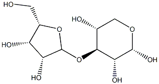 (2R,3R,4S,5R)-4-[(2S,3R,4S,5S)-3,4-dihydroxy-5-(hydroxymethyl)oxolan-2-yl]oxyoxane-2,3,5-triol Struktur