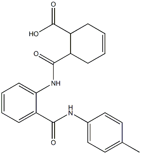 6-{[2-(4-toluidinocarbonyl)anilino]carbonyl}-3-cyclohexene-1-carboxylic acid Struktur