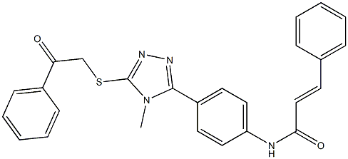 N-(4-{4-methyl-5-[(2-oxo-2-phenylethyl)sulfanyl]-4H-1,2,4-triazol-3-yl}phenyl)-3-phenylacrylamide Struktur